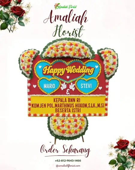 Papan Bunga Pernikahan Prantaan